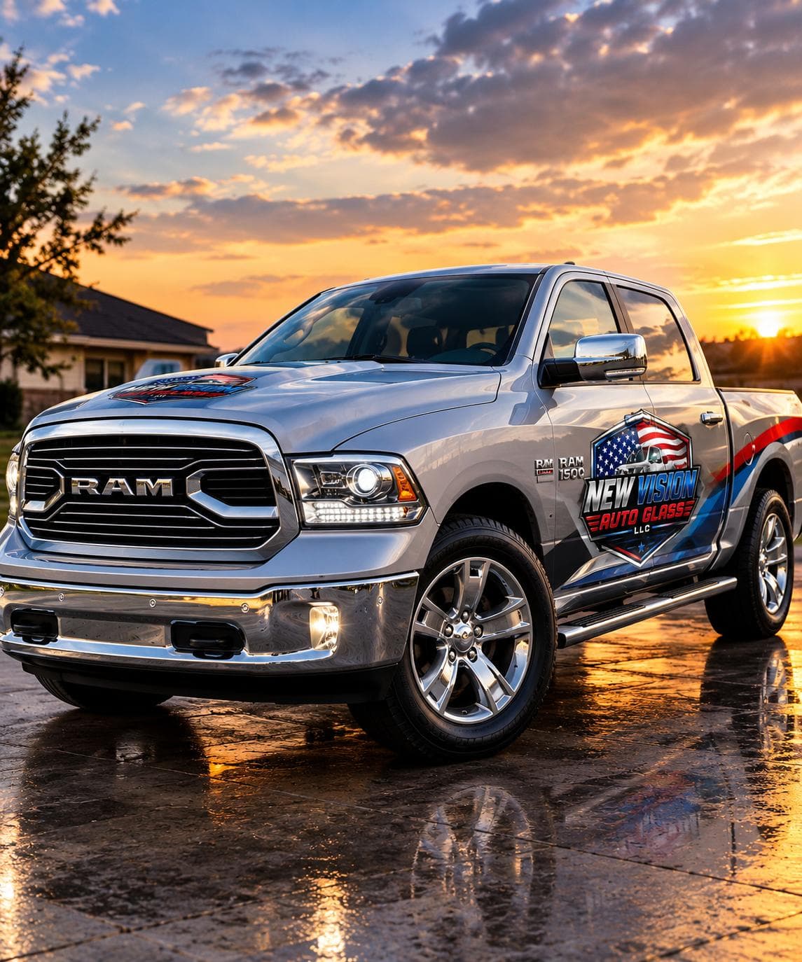 New Vision Auto Glass service truck