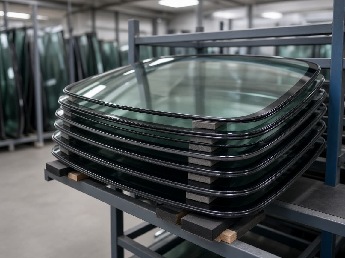 Automotive glass inventory ready for installation